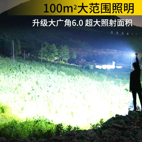 锐尼强光超亮手电筒充电式耐用户外便携家用小型多功能氙气远射灯 - 图2