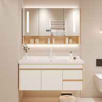 Bathroom Handwashing table washbasin cabinet combined ceramic integrated basin washroom washstand minimalist smart mirror small family type
