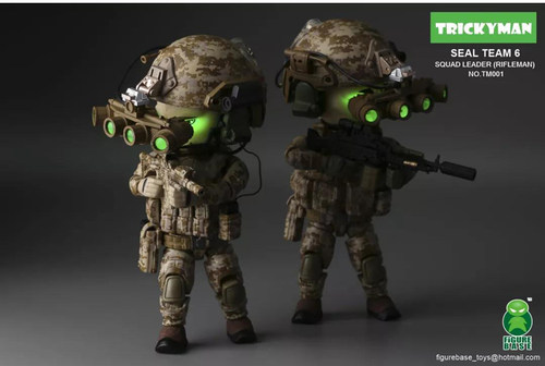 52TOYS FigureBaseFB 5寸Q版TrickyMan海豹6队 步枪手机枪手兵人 - 图2