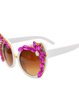 复古墨镜防晒夸张女猫眼