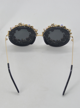 遮阳圆形复古女式墨镜