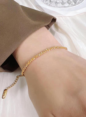 波光粼粼闪光满天星手链女满天星辰手饰ins轻奢气质高级感镀18k金