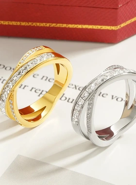 高级感CNC微镶锆石超闪银色方钻