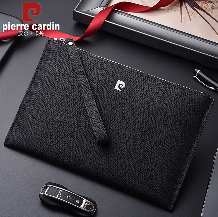 皮尔卡丹男士信封包头层牛皮手抓包 皮尔卡丹洪川男士包袋