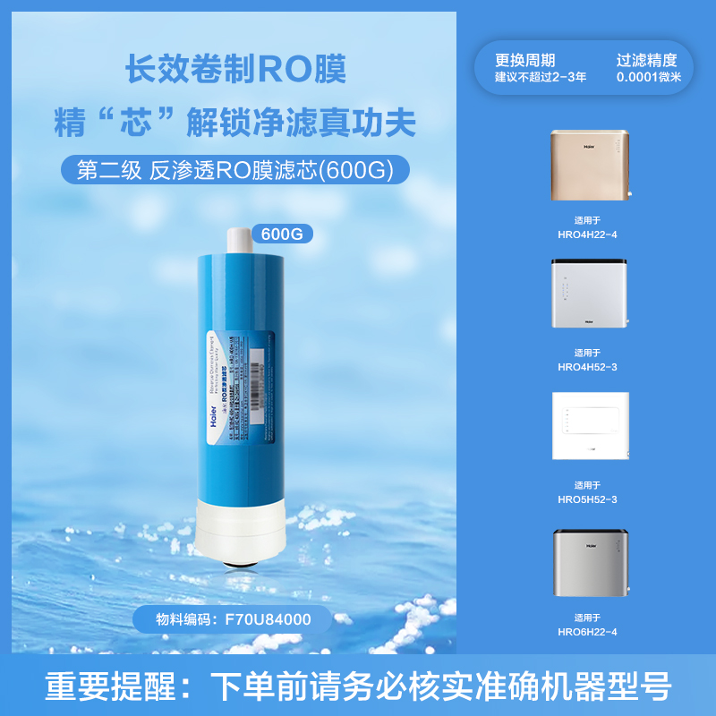 海尔净水器官方正品滤芯HRO4H22-4/(J)/(PLUS) HRO6H22-4原装替换 - 图2