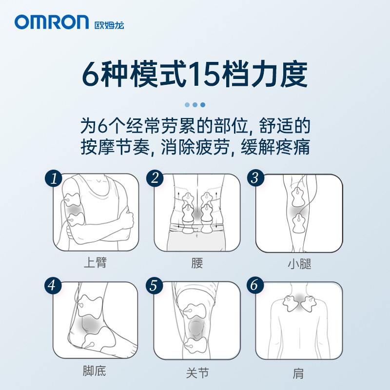 欧姆龙按摩仪家用低频理疗仪F021多功能肩周炎疏通经络电疗按摩器 - 图2