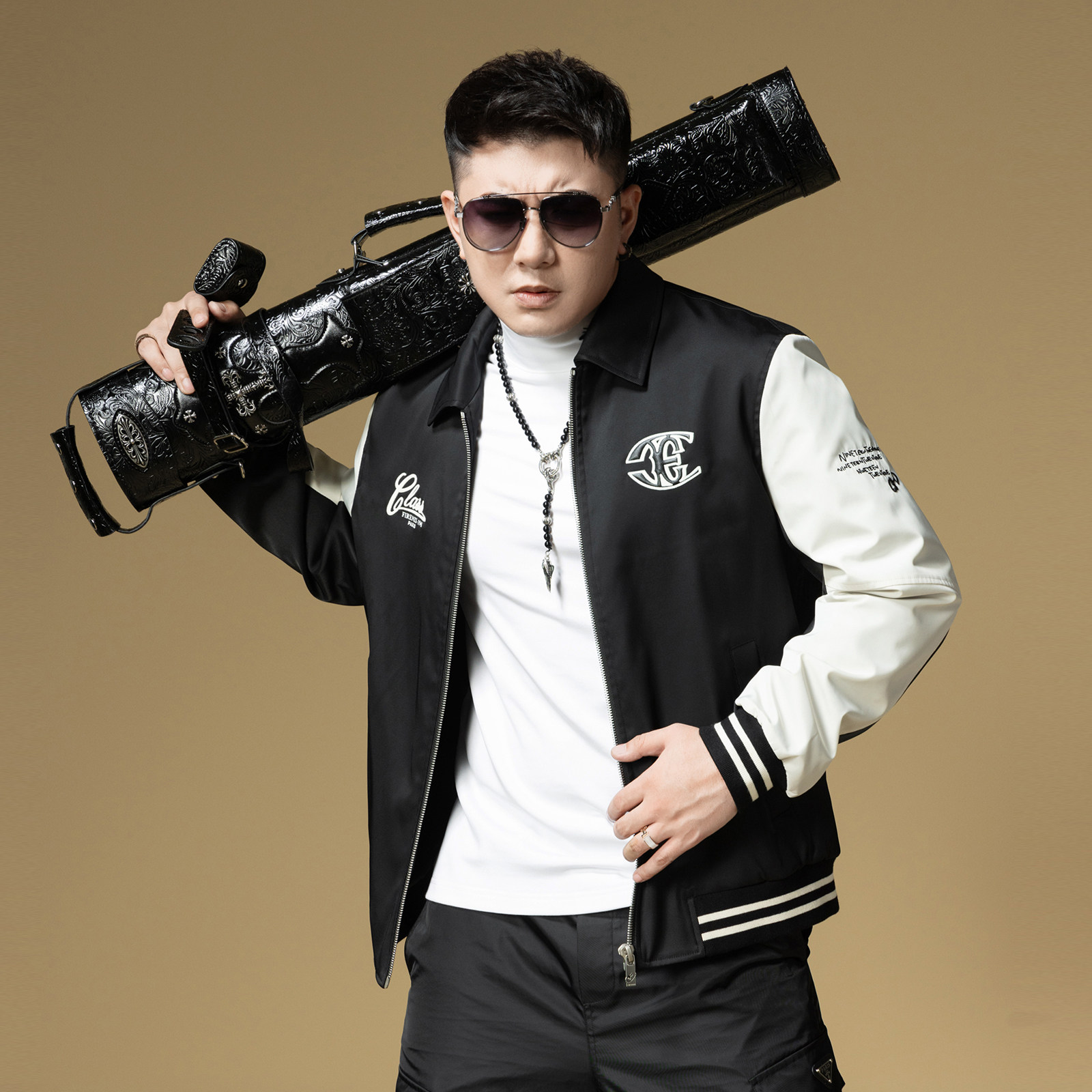 ZOUK letter embroidered lapel American baseball uniform men's trendy brand cotton jacket men's 2025 new autumn and winter