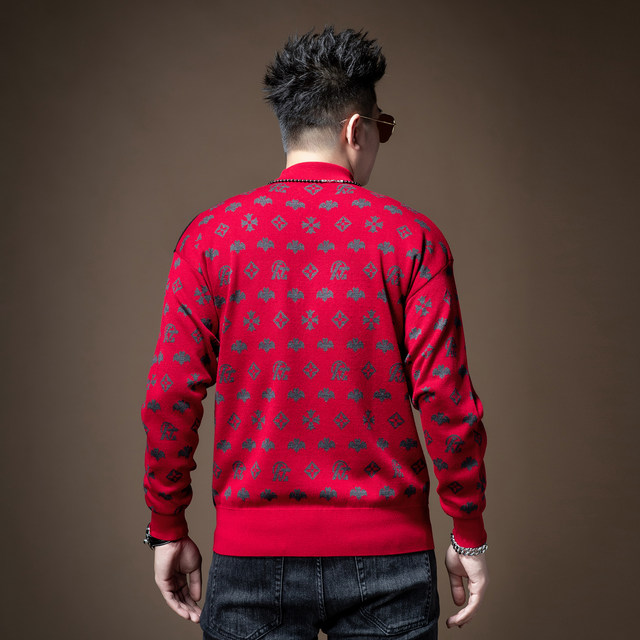 Zouk alien print new hot diamond sweater