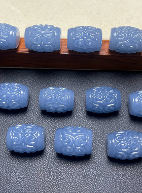 天使石回纹珠吊坠配饰雕刻水晶项链手工DIY手链配件饰品