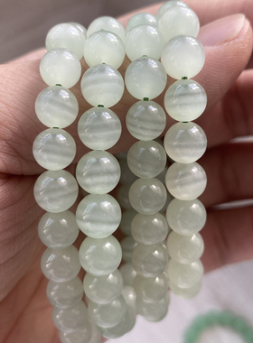 天然绿纹石手链女款绿条纹