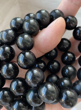 天然彩虹眼黑曜石手链