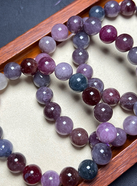 灯箱实拍天然彩尖晶石手链女生单圈彩宝水晶手串时尚潮流多宝饰品