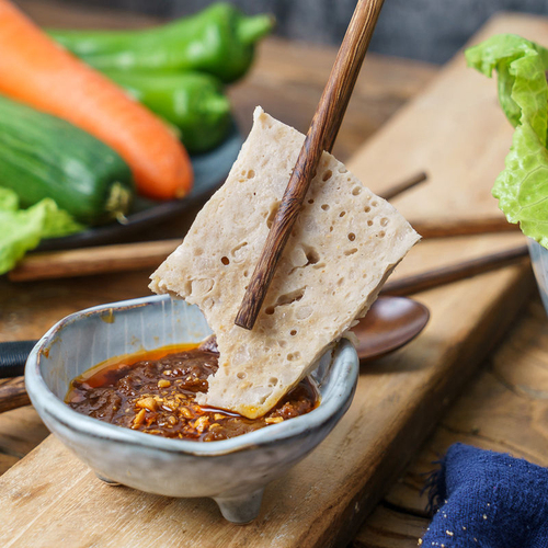 潮隆广章潮汕猪肉饼潮州特产小吃火锅食材商用肉条卷章汕头猪脚饭