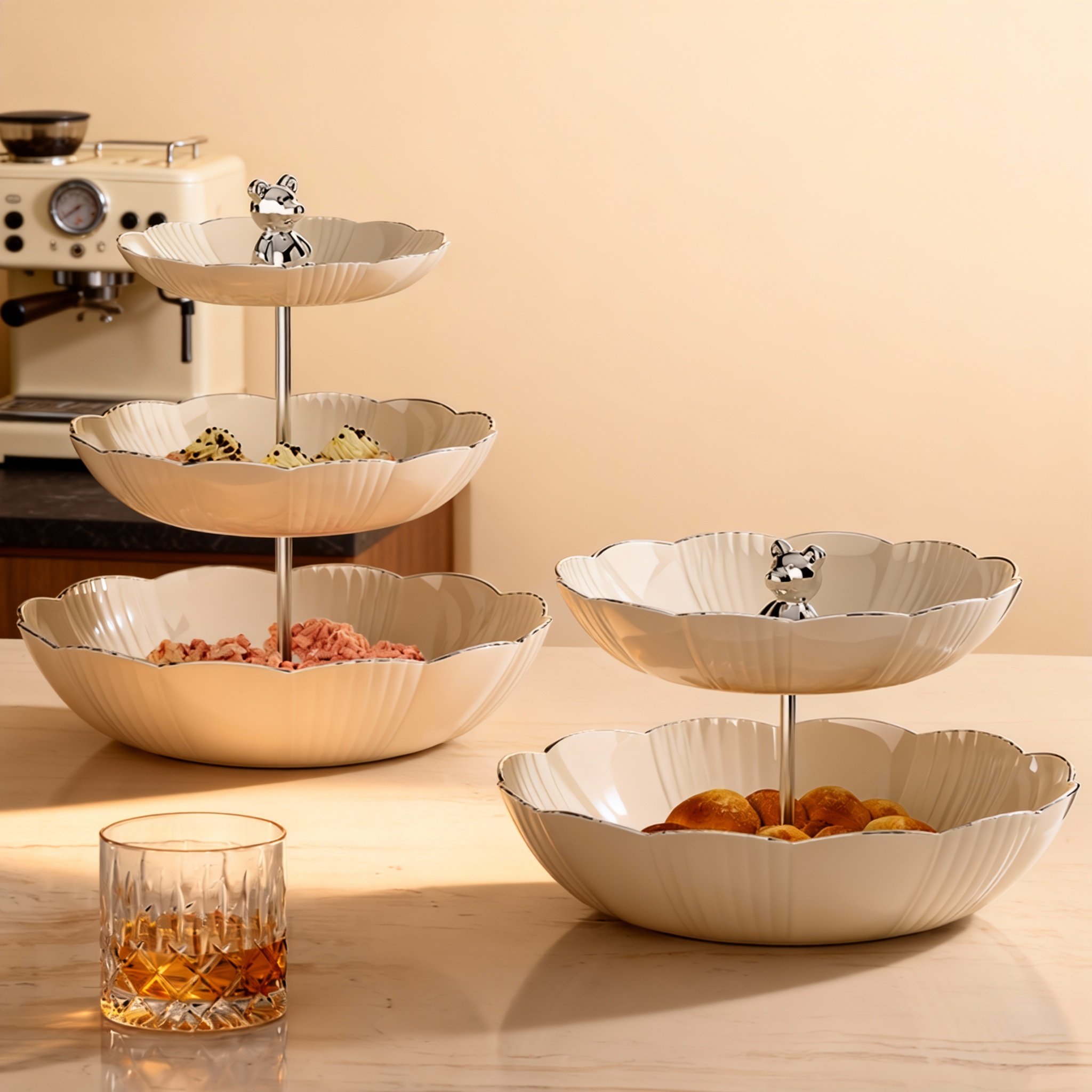 轻奢多层果盘家用客厅茶几多层糖果盘点心架零食糖果盘前台水果盘,淘宝优惠券,粉丝福利购,淘宝优惠卷