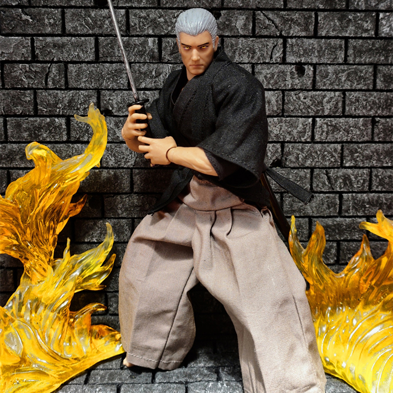 6寸 1:12 日漫 MEZCO 可动人偶浪人武士gw vt壮素体武士服套装 - 图0