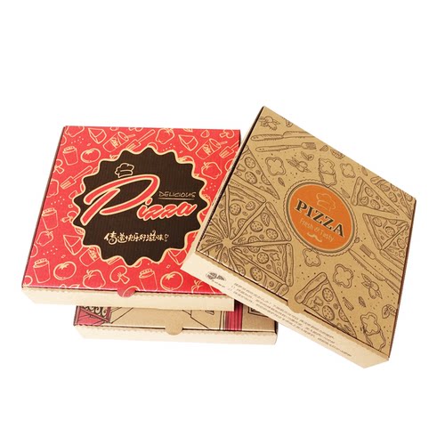 披萨盒子6寸7寸8寸9寸10/12寸专版定制pizza比萨盒包邮外卖打包盒 - 图3