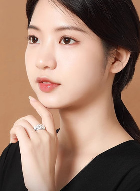 银色戒指女男满天星时尚情侣