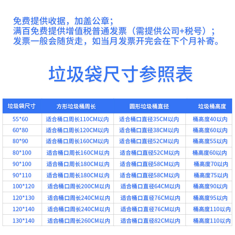 大垃圾袋大号垃圾袋加厚黑色特大平口塑料袋宾馆环卫酒店物业商用 - 图1