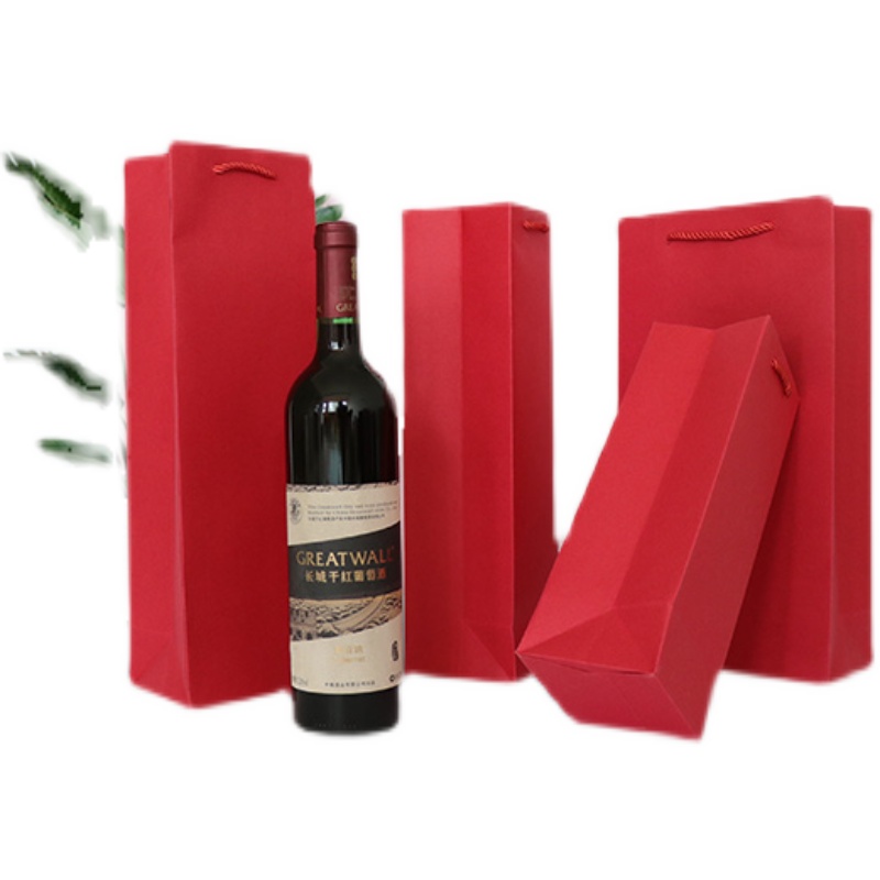 加厚红酒袋手提袋子包装袋葡萄酒礼品袋高档双只2支现货定制LOGO - 图3