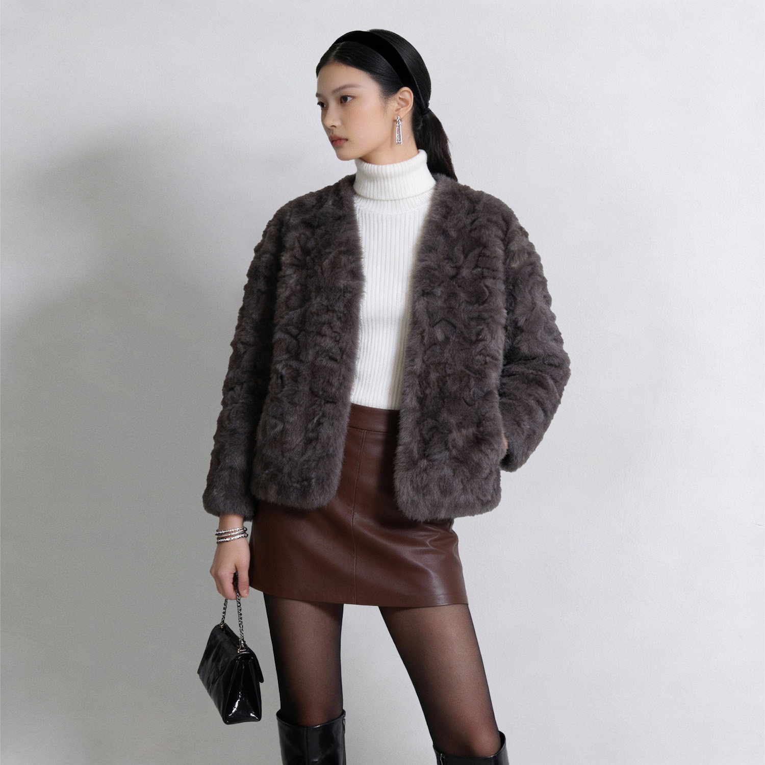 【戛纳天后-极寒系列】冬季设计师美拉德小湖羊皮毛外套环保毛毛,淘宝优惠券,粉丝福利购,淘宝优惠卷
