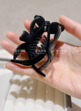 花嫣抓夹星光闪闪满钻花朵抓夹轻奢高级感后脑勺丸子夹盘发发饰