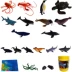 Mô phỏng Động vật mềm mô hình đại dương Bộ đồ chơi Shark Penguin Rùa Cá heo Cá voi xanh Hộp quà tặng Bio - Đồ chơi gia đình đồ chơi trang điểm Đồ chơi gia đình