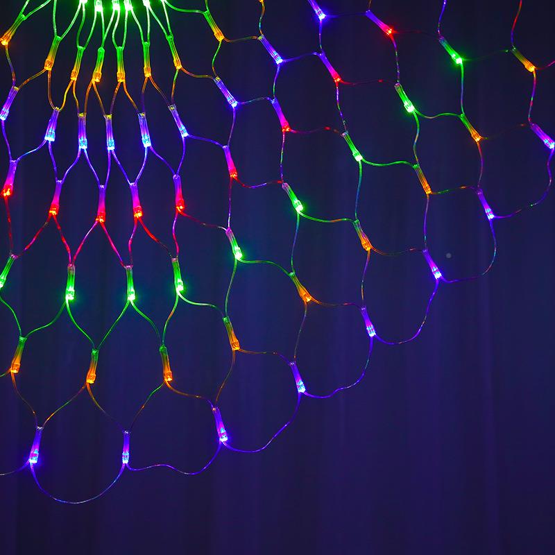 节孔雀l开ed灯串2023庆装饰灯串屏酒店公园户外防水XOU彩灯超亮 - 图1