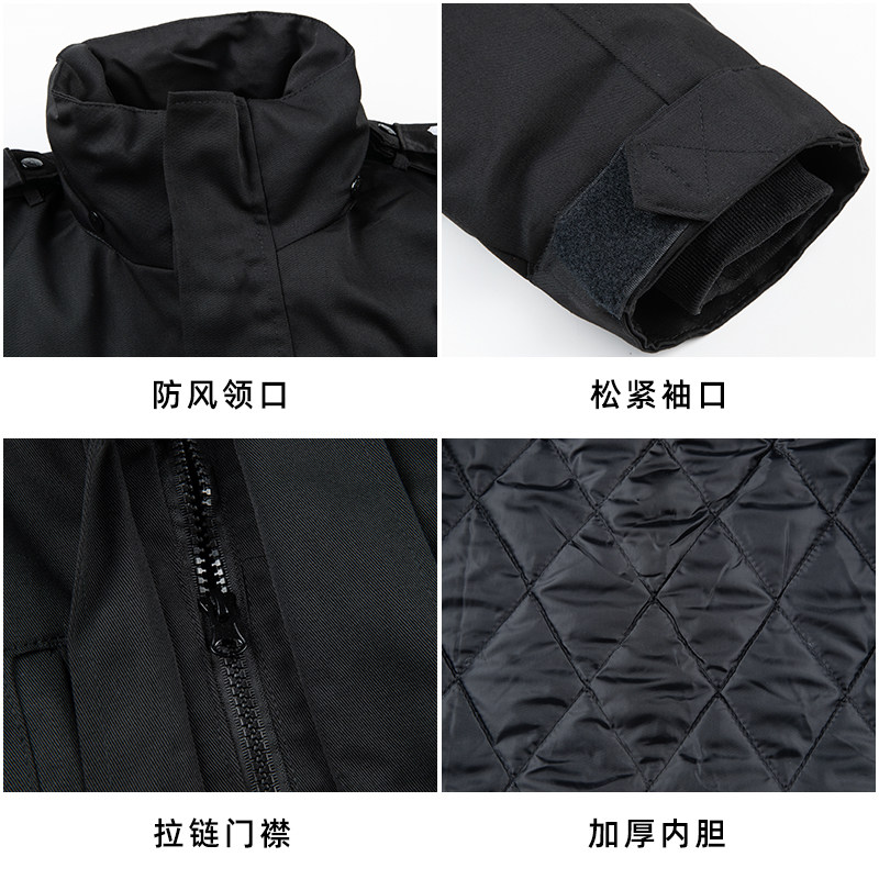 保安服冬装套装男棉衣黑色作训斜纹藏蓝网格加厚大衣棉袄训练裤服,淘宝优惠券,粉丝福利购,淘宝优惠卷