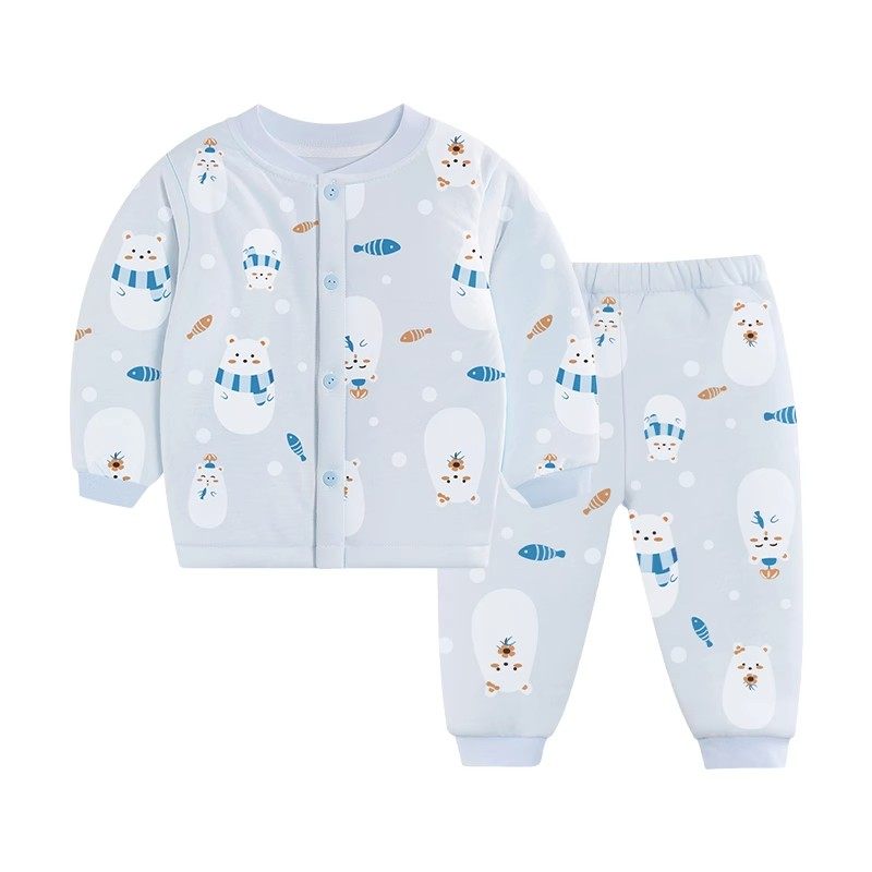 保暖内衣套装宝宝纯棉衣服婴儿幼儿三层夹棉秋冬加厚男童儿童棉袄,淘宝优惠券,粉丝福利购,淘宝优惠卷