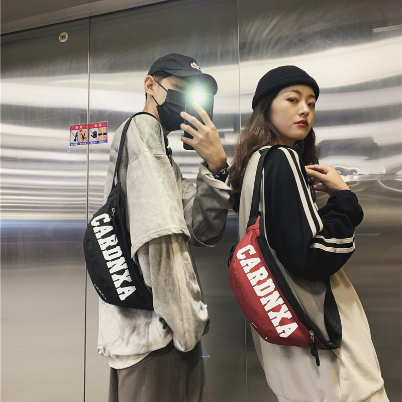 男韩版腰包随身运动休闲胸前包ins 龙帛男士包袋