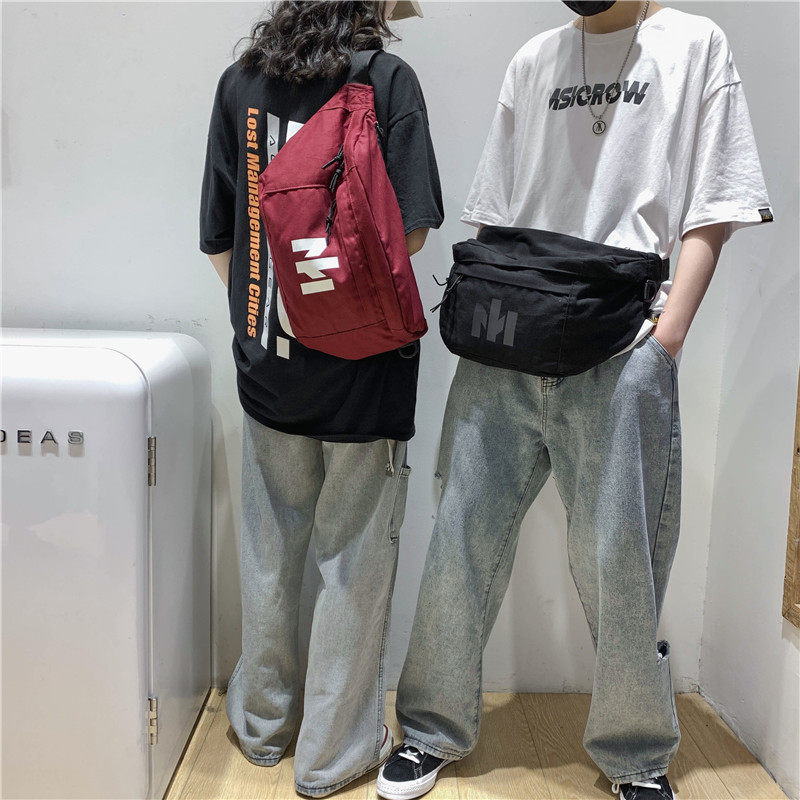 王一博同款男士胸包单肩潮牌斜挎包 龙帛男士包袋