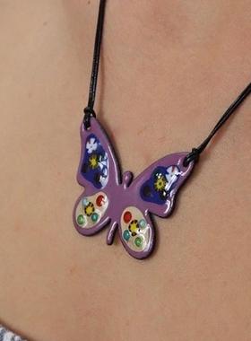 SMALTUM搪瓷手绘毛衣锁骨项链