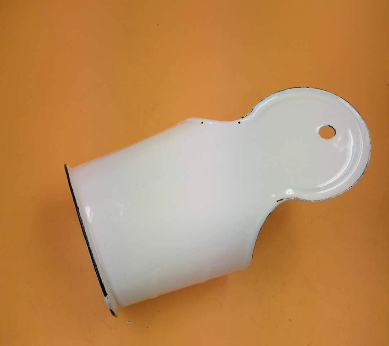 微瑕款焊接结构欧洲复古珐琅搪瓷厨房墙挂桶储物罐置物架壁挂架 - 图2