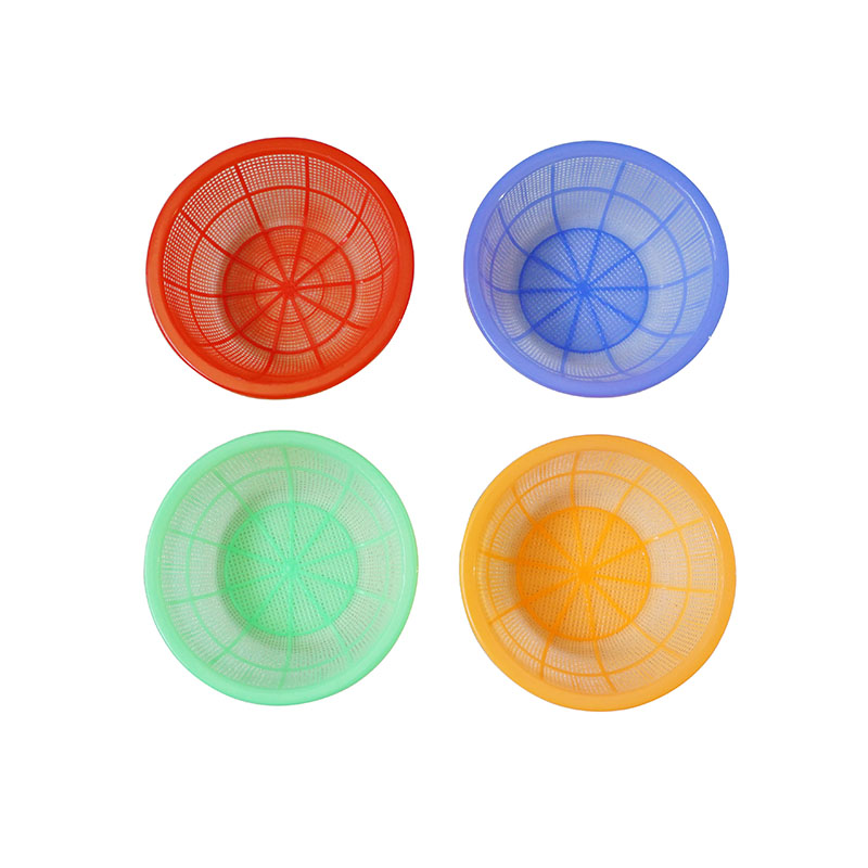 圆形淘米篮子洗米篮塑料小号箩筐熟胶沥水篮幼儿园玩具收纳小篮子 - 图3