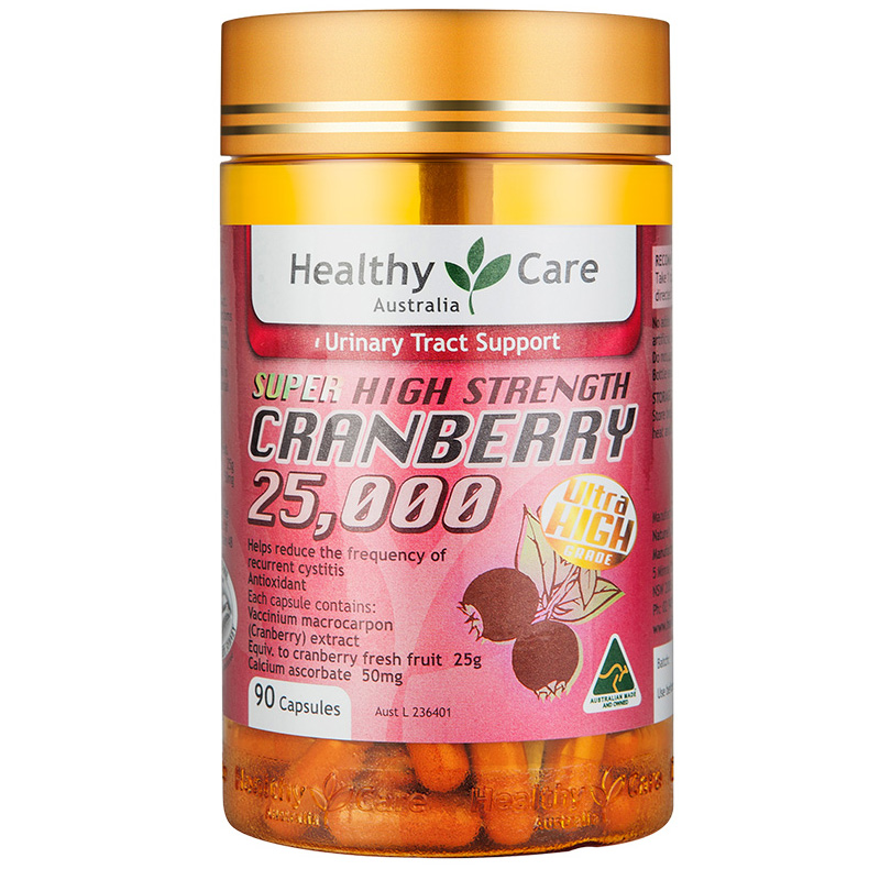 HealthyCareAustralia海外旗舰店Healthy Care蔓越莓胶囊卵巢保养品澳洲女性保健品曼越梅精华90粒3