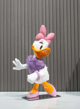 创意卡通迪斯尼复古米奇唐老鸭米妮黛西手办书房客厅装饰摆件道具