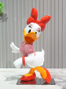 创意卡通迪斯尼复古米奇唐老鸭米妮黛西手办书房客厅装饰摆件道具