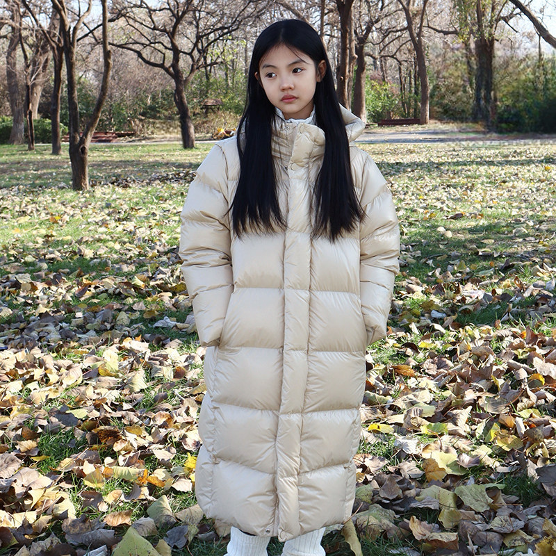 小满鹅儿童羽绒服男女童装中长款加厚过膝冬季2025新款大黑金外套,淘宝优惠券,粉丝福利购,淘宝优惠卷
