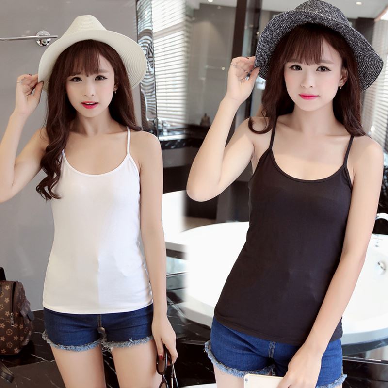 Sexy Women White Bra girl Crop Top Halter Tank Tops Camisole - 图0