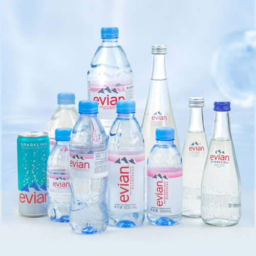 法国进口evian依云矿泉水330ml/500ml*24小瓶/整箱高端碱性饮用水 - 图2