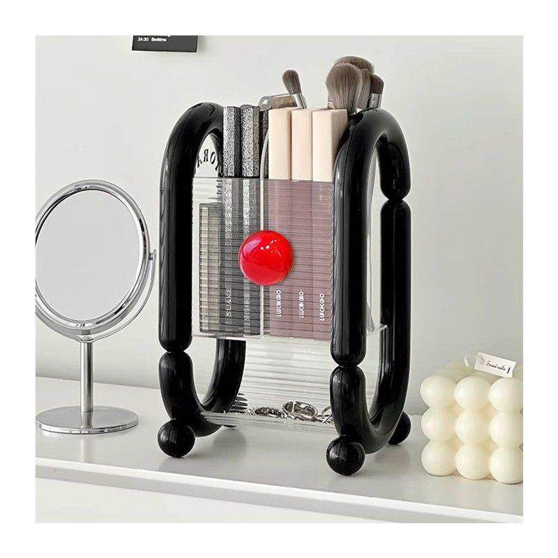 桌面化妆品收纳盒梳妆台高级感化妆刷收纳桶口红眉笔粉扑置物架,淘宝优惠券,粉丝福利购,淘宝优惠卷