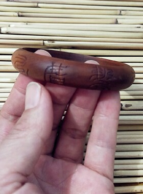 十字天经手镯雷击枣木支持定做