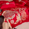 High-end simple wedding four-piece set that does not fade or pill