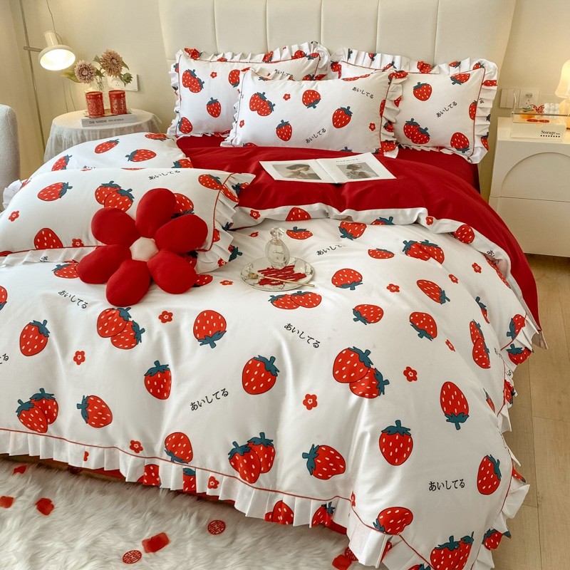 中式简约婚庆四件套红色结婚被套床单新婚房床上用品婚礼陪嫁喜被,淘宝优惠券,粉丝福利购,淘宝优惠卷