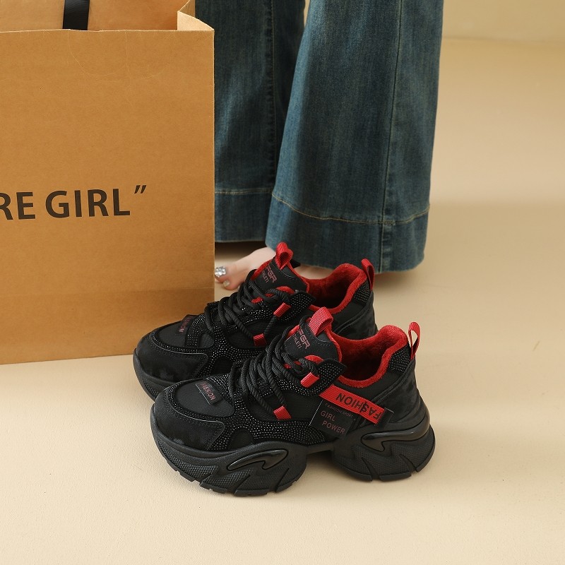 明星同款加绒老爹鞋女冬季增高34码运动休闲棉靴2025新款ins潮鞋,淘宝优惠券,粉丝福利购,淘宝优惠卷