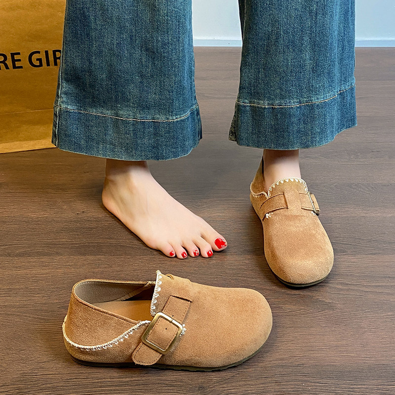 全包勃肯鞋女2026新款春秋可踩脚单鞋休闲踩后跟懒人鞋平底孕妇鞋,淘宝优惠券,粉丝福利购,淘宝优惠卷