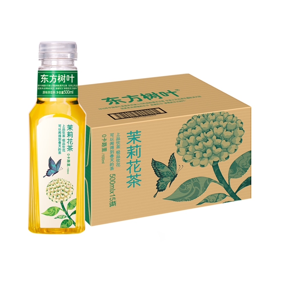 农夫山泉东方树叶茉莉花茶500ml*15整箱特价900ml大瓶无糖茶饮料 - 图1