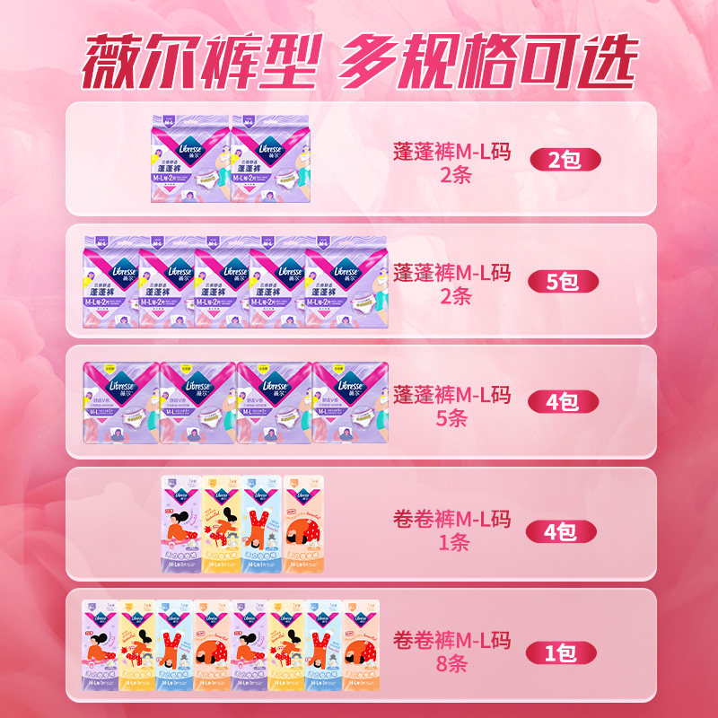 【夜用安睡裤】薇尔卫生巾姨妈裤夜用M-L/XL码任选防漏蓬蓬裤tt