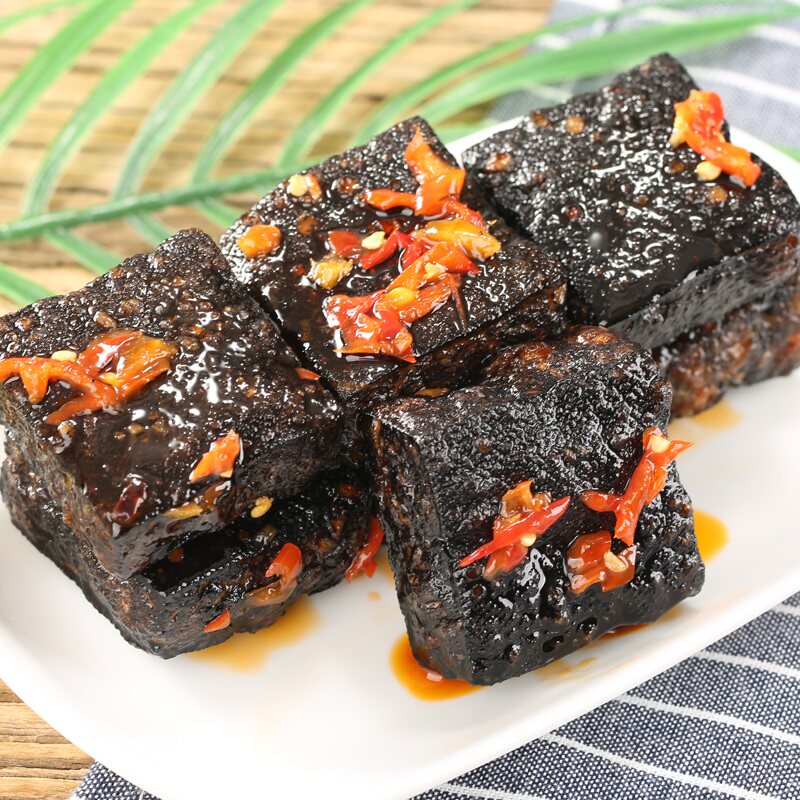 味知爽老长沙即食黑色臭干子臭豆腐 味知爽食品臭豆腐