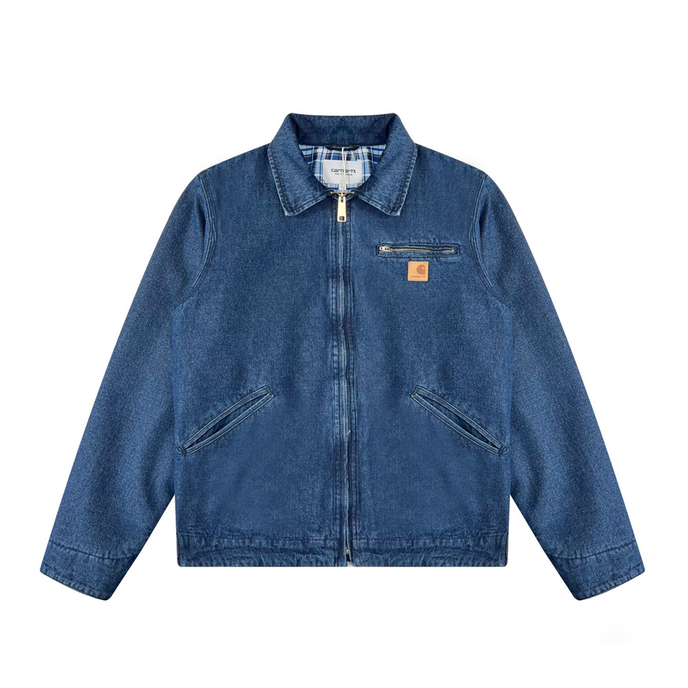 CARHARTT WIP卡哈特底特律皮标牛仔夹克外套上衣男女款复古Jacket-图3